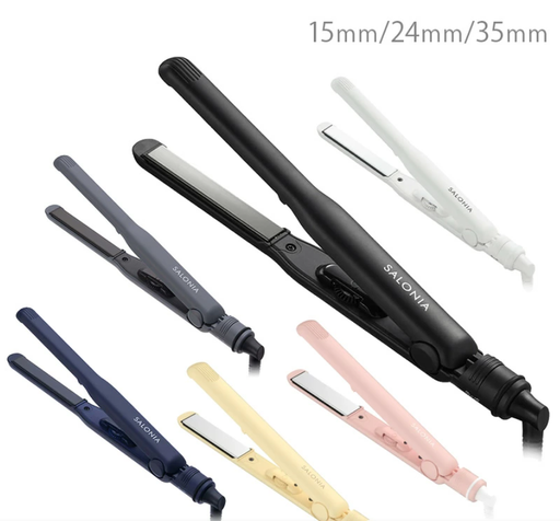 サロニア SALONIA ストレートヘアアイロン 15mm/24mm/35mm SL-004S【MAX230℃ 海外対応 】